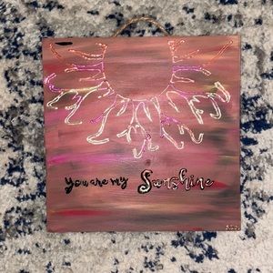 Hand-painted homemade you are my sunshine wall decor